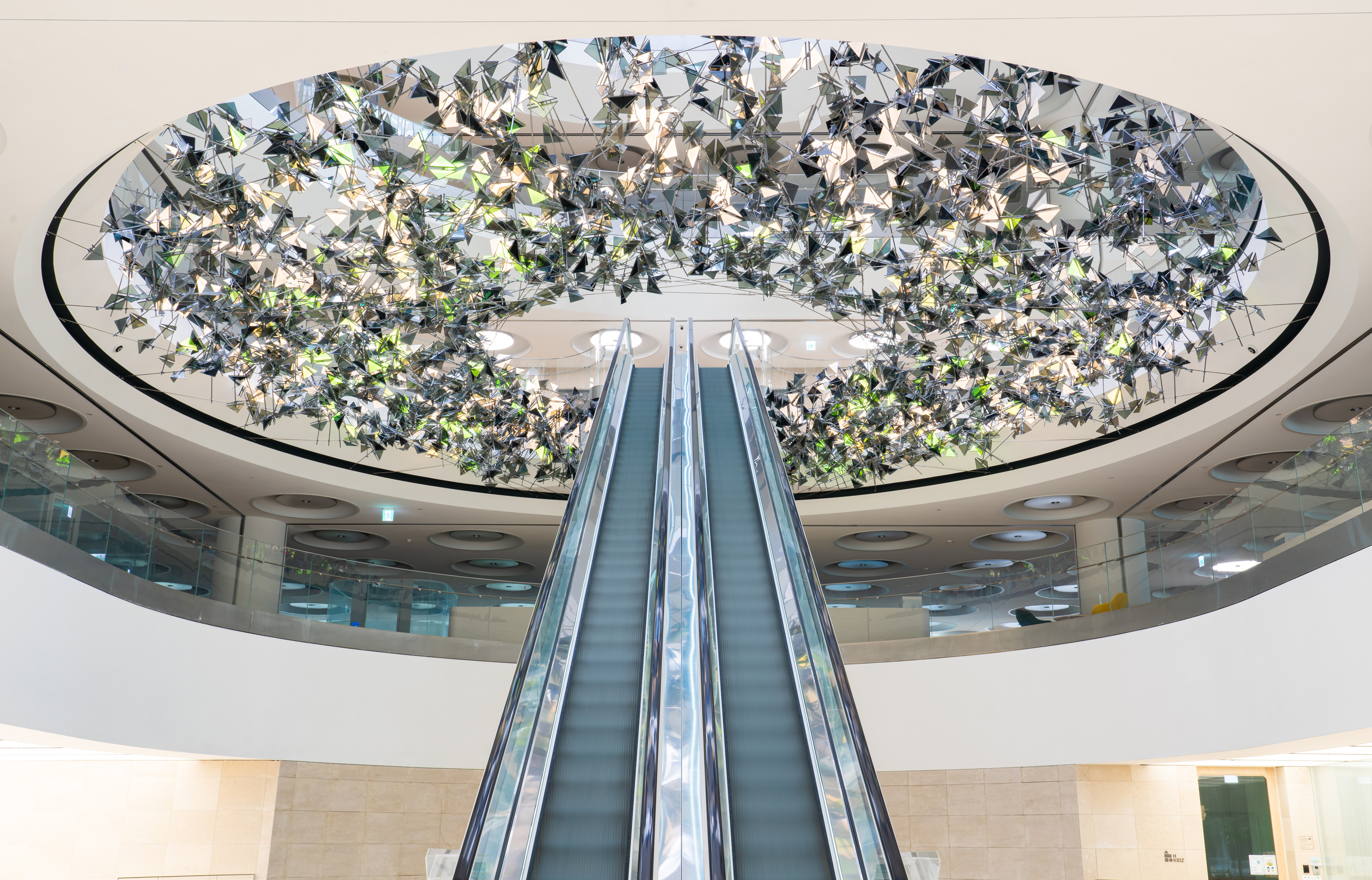 Immersive installation that emulates the experience of walking through a forest.