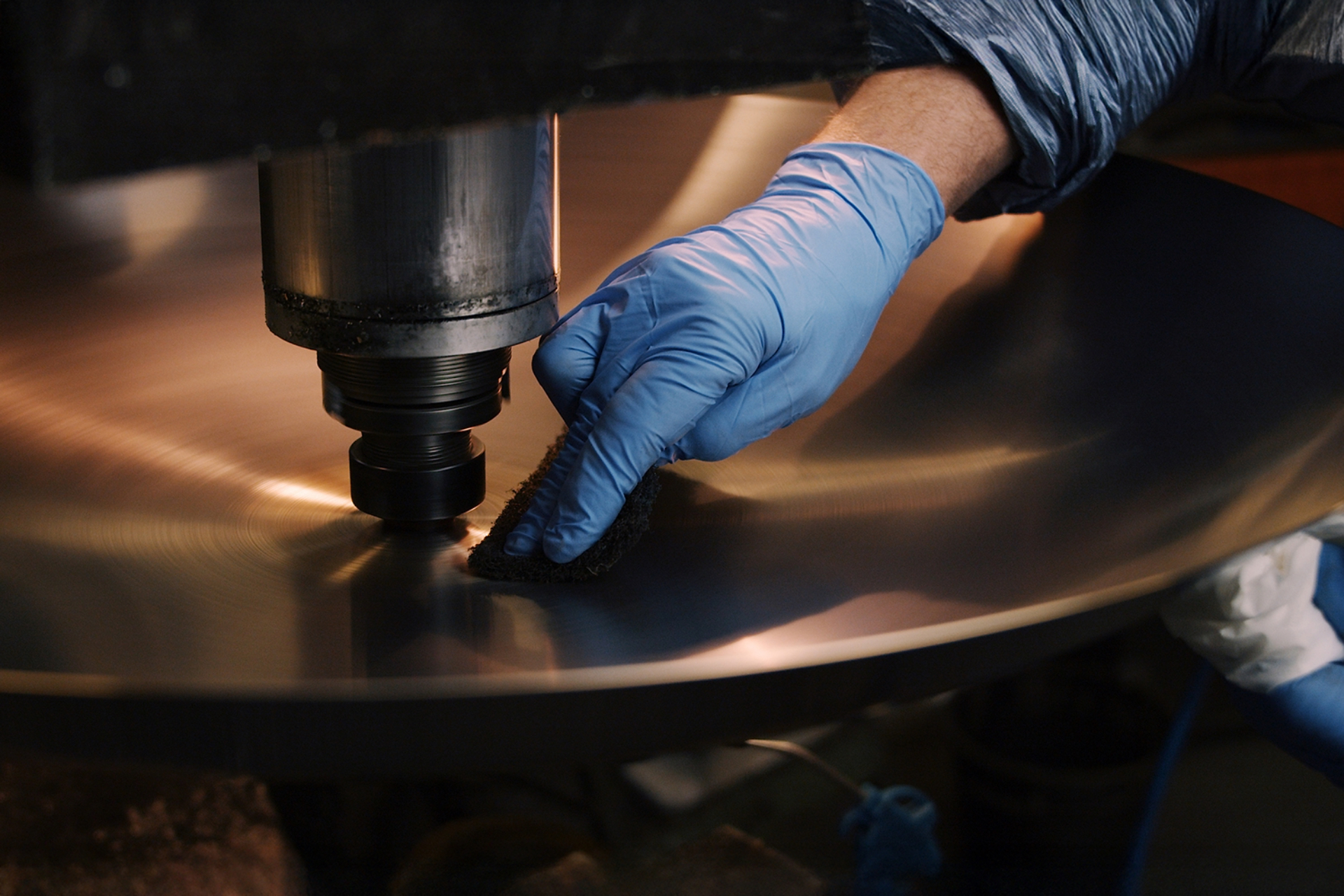 Making the Ore Pendant in the brass workshop