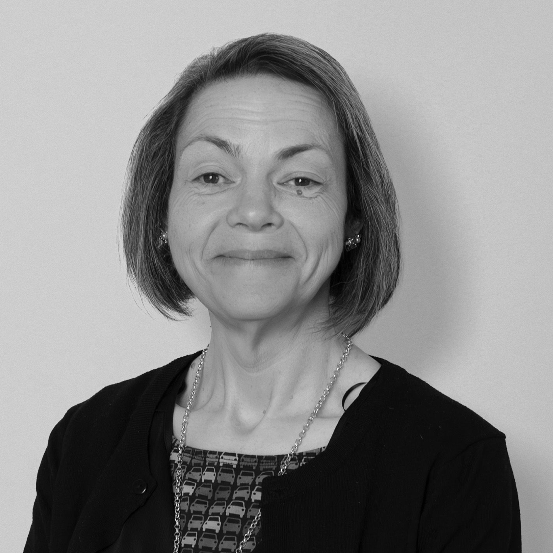 Black & white headshot of Alison Richings