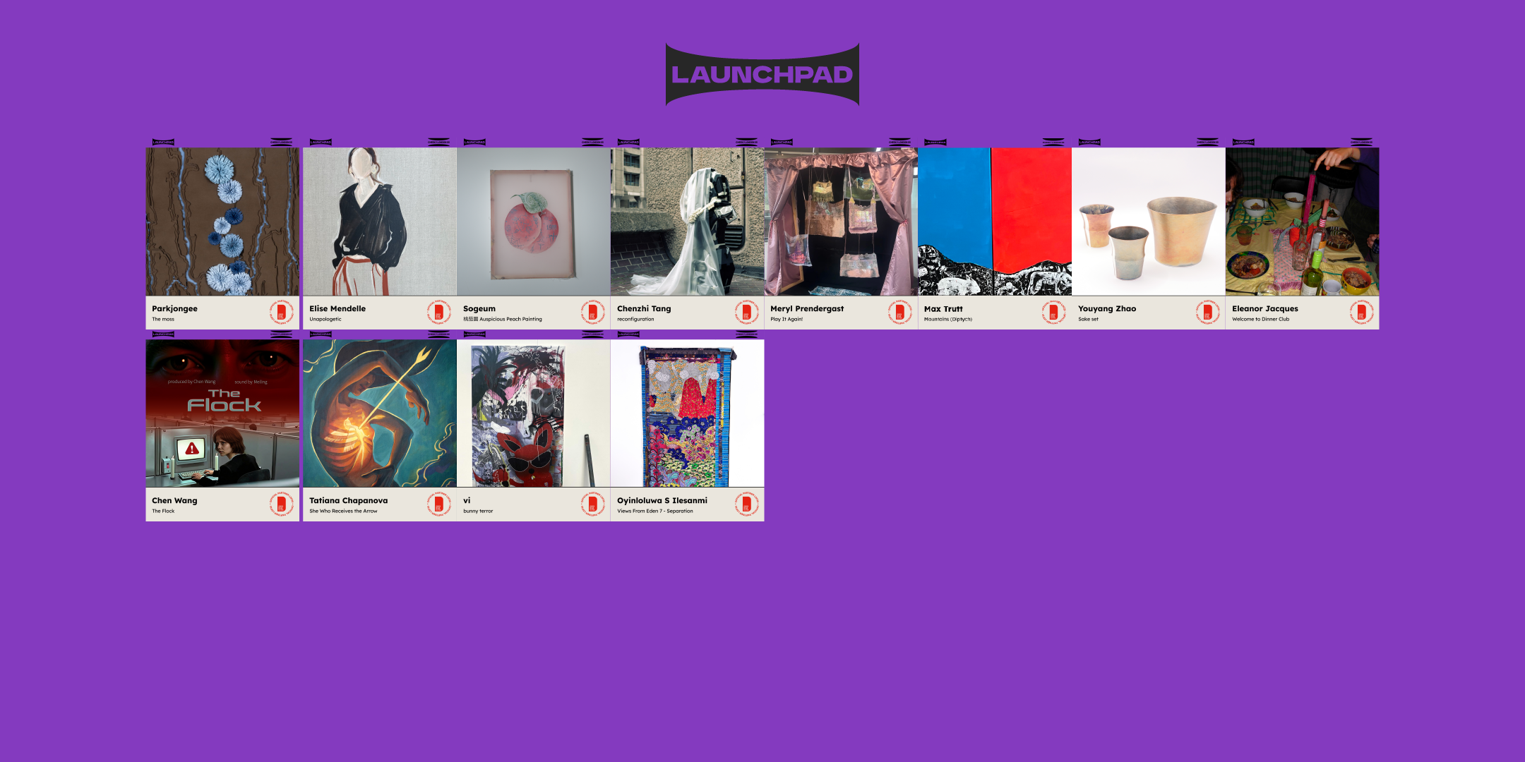 Closing lineup of Launchpad exhibition with artworks across painting, sculpture, video and installation.