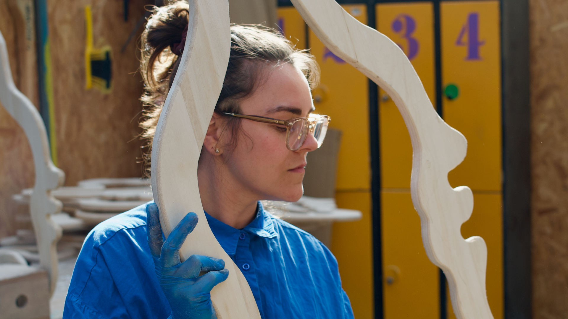 An artist in her studio