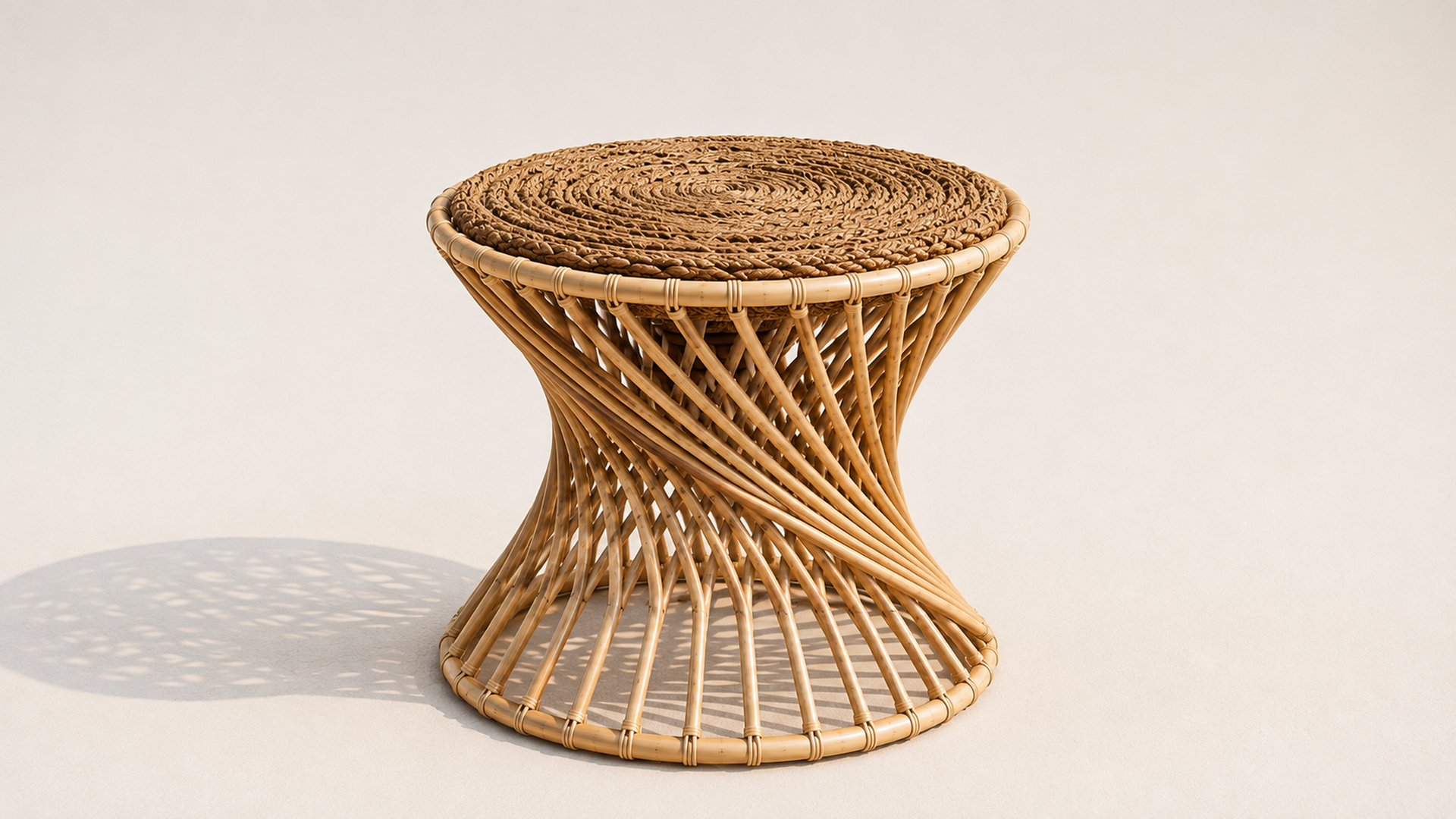 The design explores responsible material use, circularity and traditional craft, transformation an agricultural by-product.