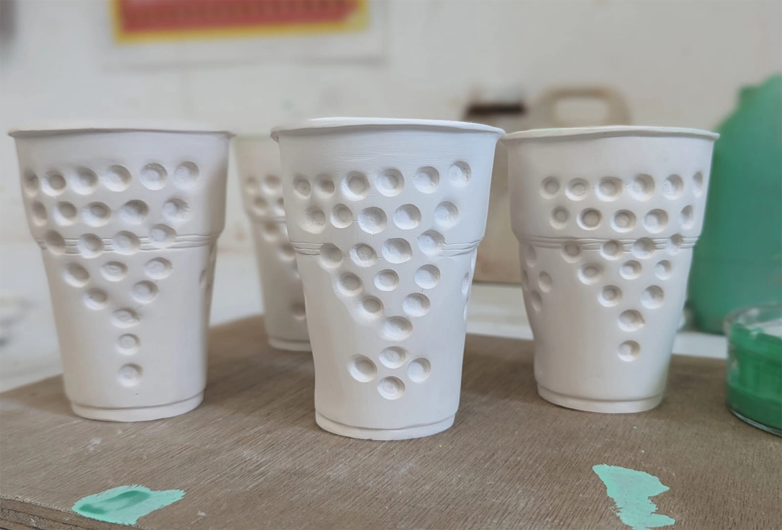 Cast Porcelain Moroccan water cups