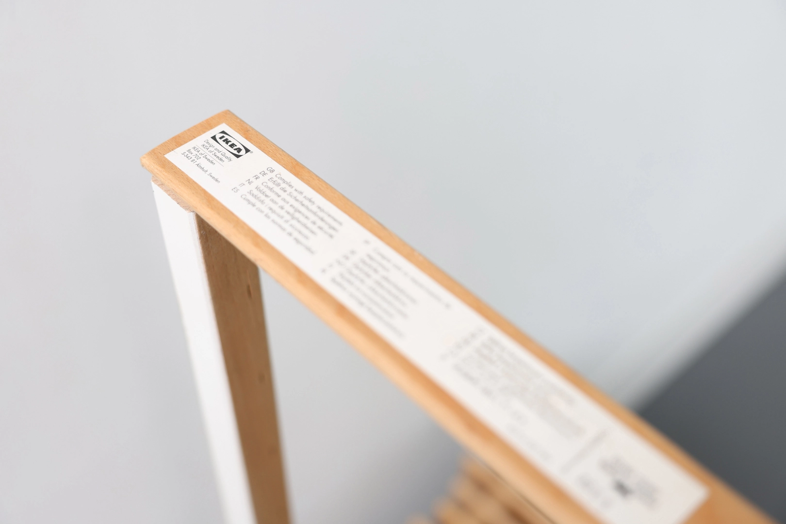 I made this chair from an IKEA cot sheet, which retains the cut marks on the back of the chair and the original IKEA label. 