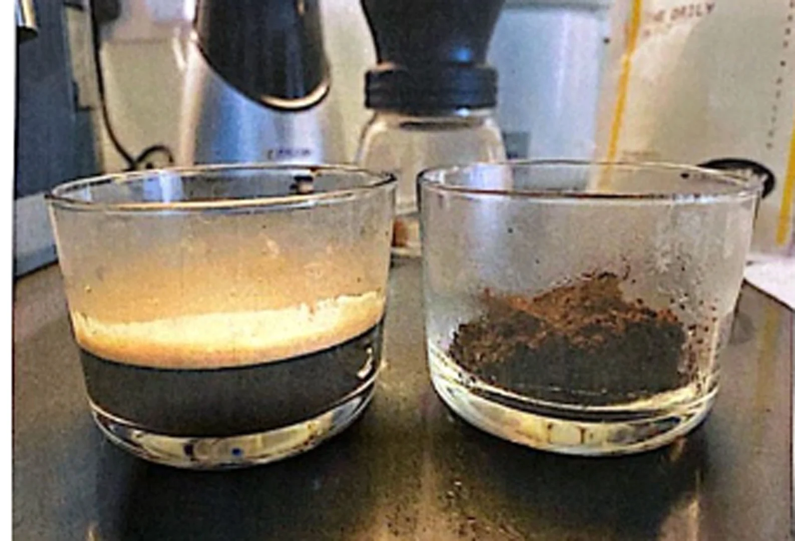 It discard 99.8% coffee grounds for a cup of coffee.