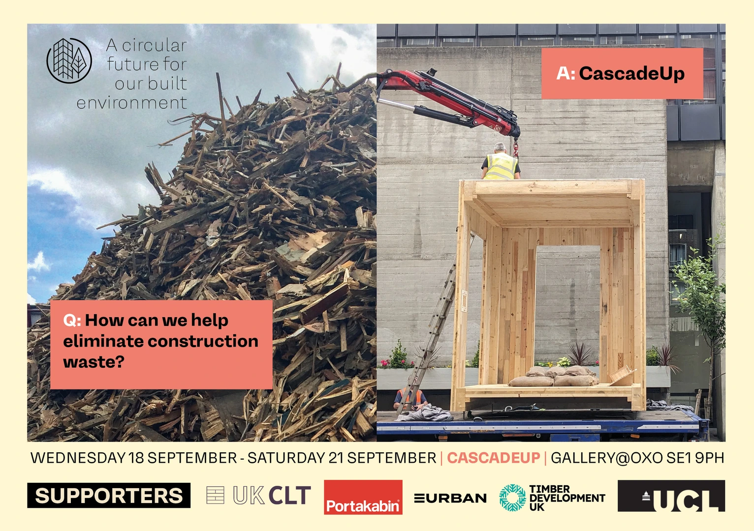 Q: How can we help eliminate construction waste? A: CascadeUp