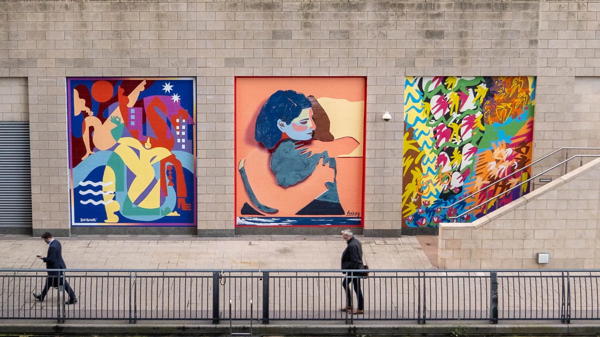 A trio of murals by Jo Hicks, Venessa Scott and Zoë Power