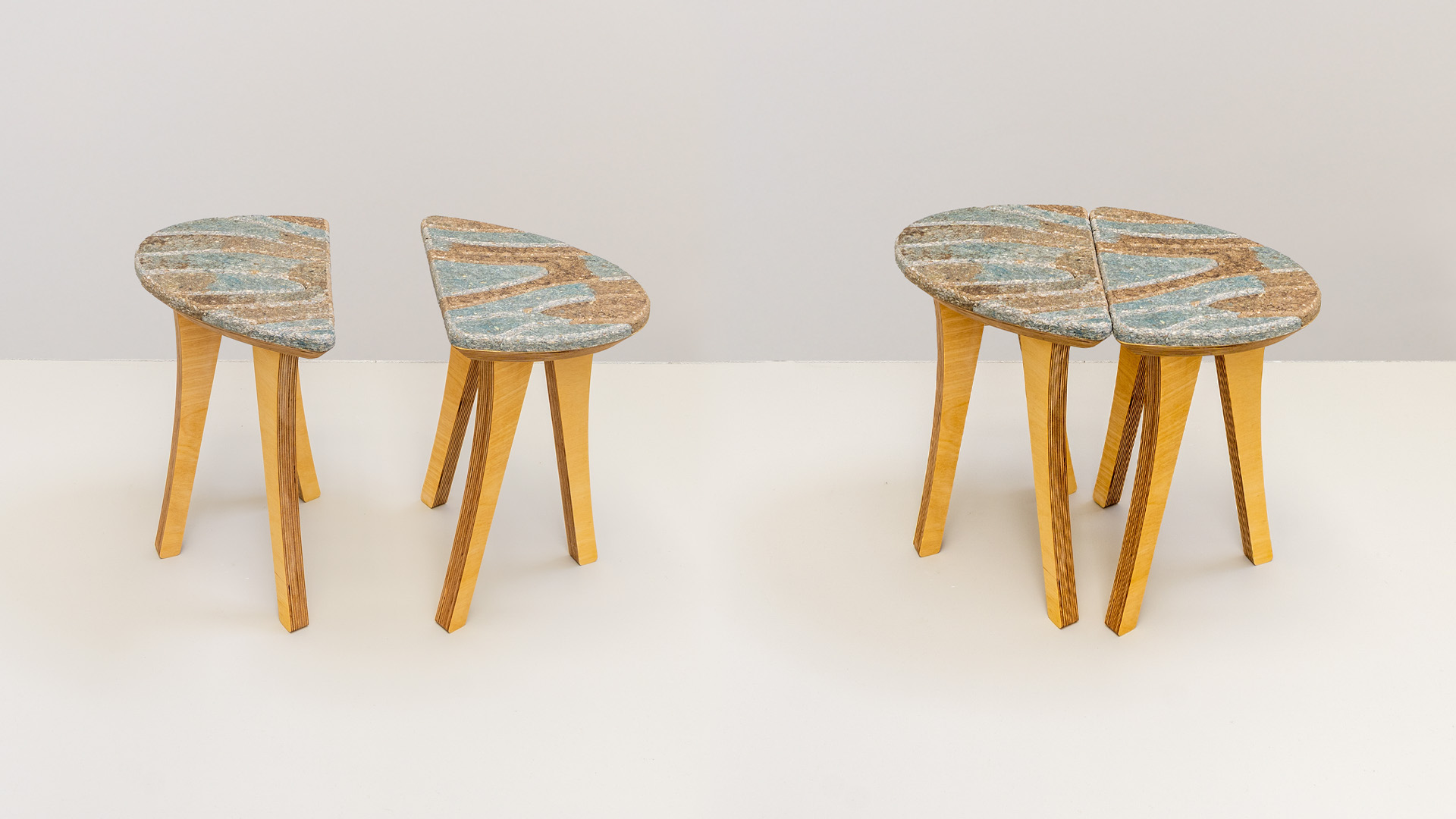 This piece is made from Cupsan, a recycled coffee cup composite developed by local innovators Blast Studio.