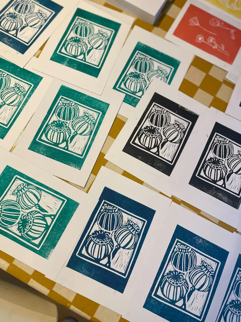 Lino Printed Art at MYO Creative Studio