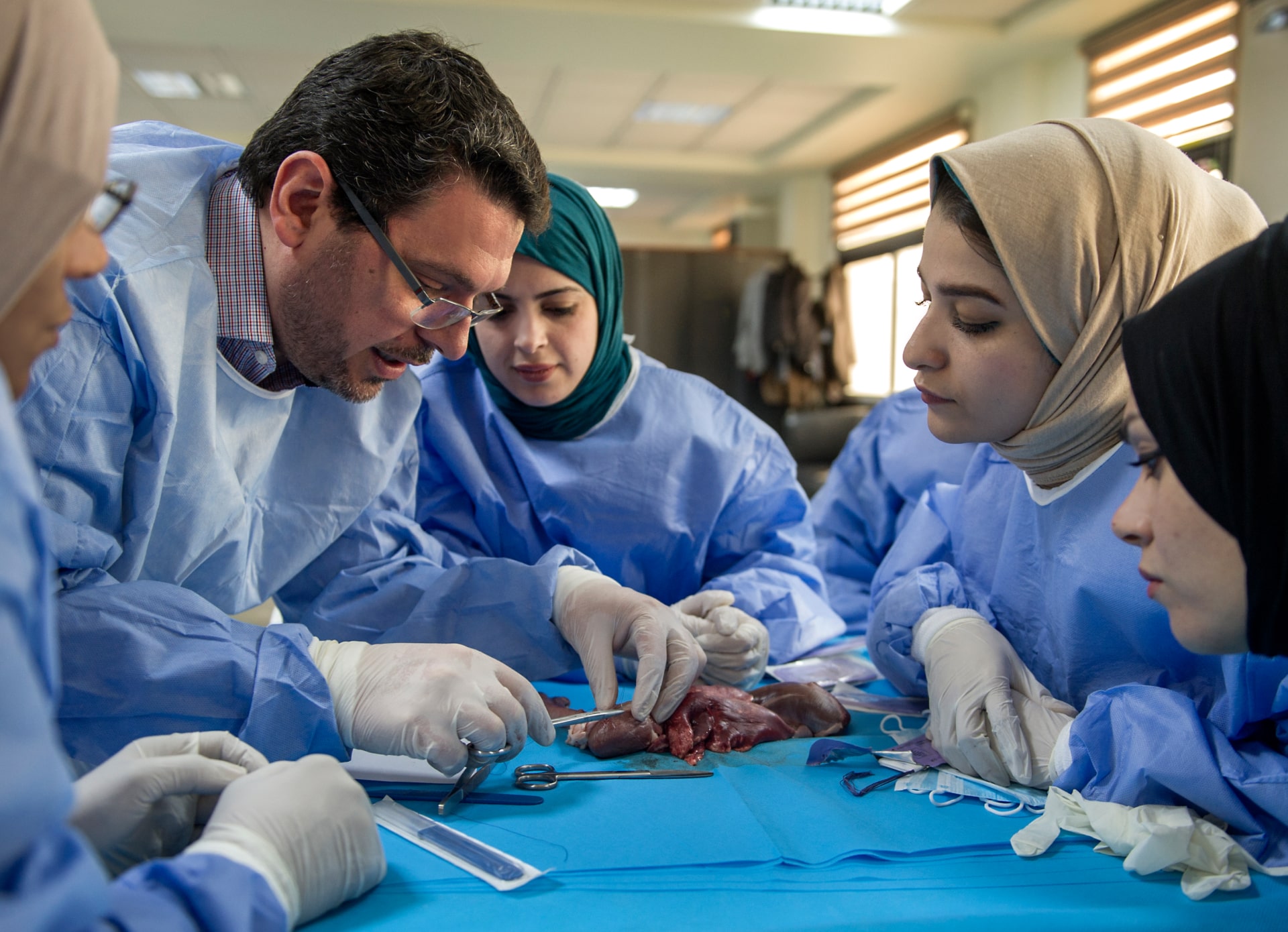 Our Medical Director Dr Ammar Darwish delivering world-class surgical training to doctors in Misrata, Libya