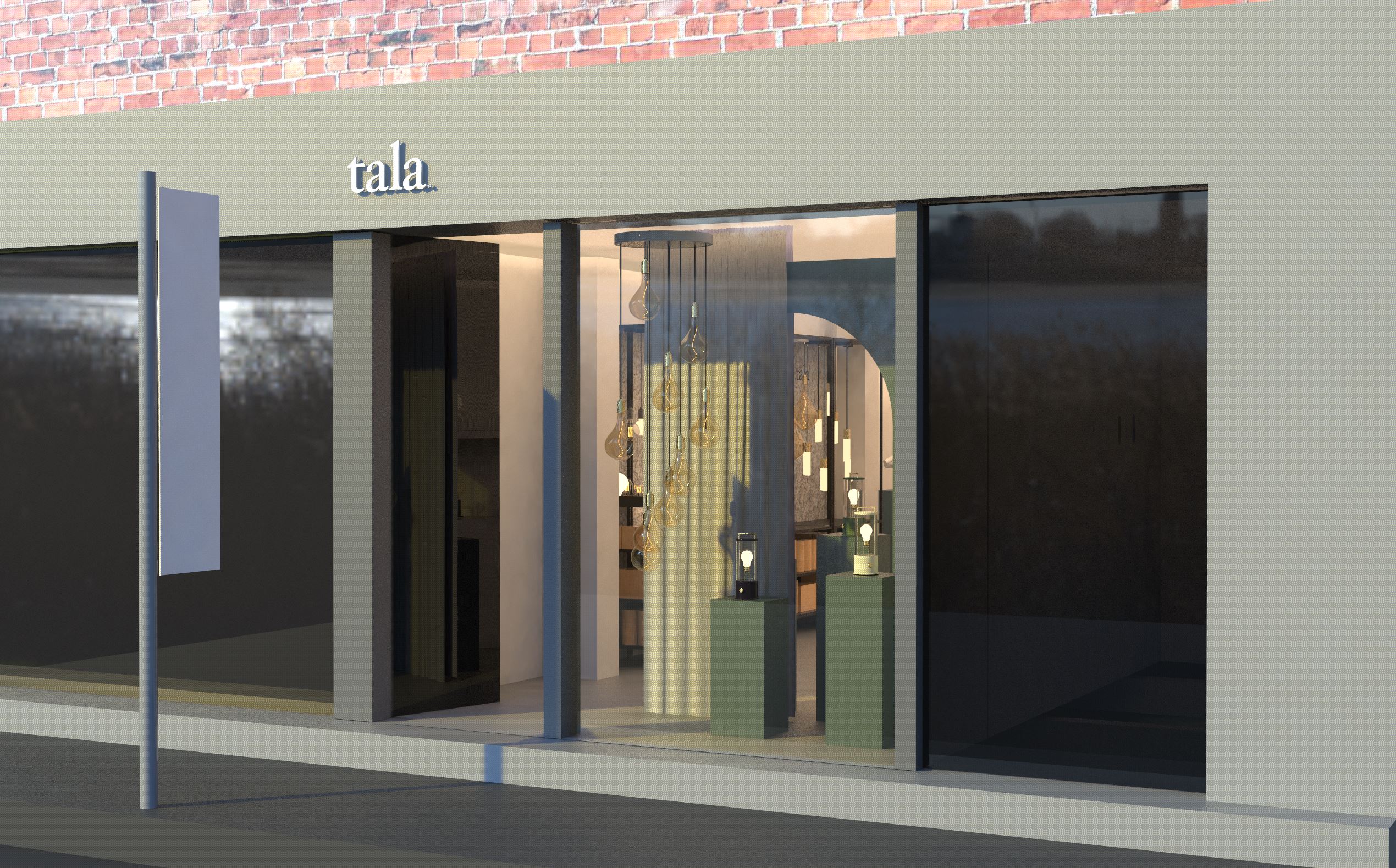 Visualisation of the Tala pop-up storefront